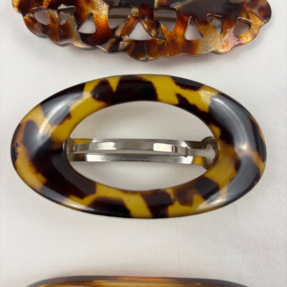 Barrettes Faux Tortoise Shell Brown Style Hair Clasp Lot of 3 main image 11